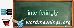 WordMeaning blackboard for interferingly